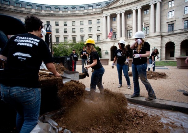 Activists Dump 1000 Lbs of Coal Waste at EPA Headquarters | by Rainforest Action Network