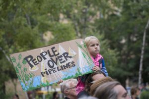 Protest against the Dakota Access Pipeline by Fibonacci Blue