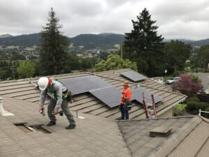 Sun Solar Electric Installing a system in Santa Rosa, Caliofrnia