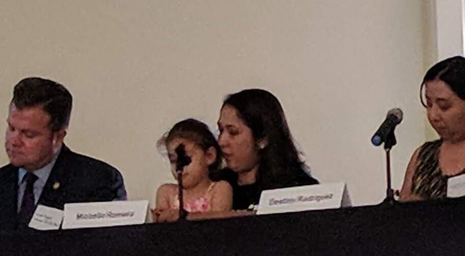 Destiny Rodriguez at the SAFE hearing in Fresno, Sept. 2018