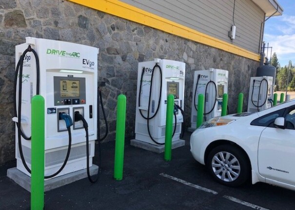 One of the fast charging stations along the way