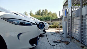Electric Vehicles Charging at a Station