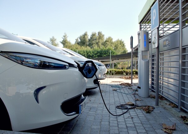 Electric Vehicles Charging at a Station