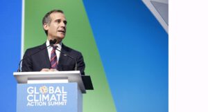 Mayor of Los Angeles, Eric Garcetti Credit: Global Climate Action Summit , Nikki Ritcher Photography