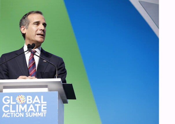 Mayor of Los Angeles, Eric Garcetti Credit: Global Climate Action Summit , Nikki Ritcher Photography