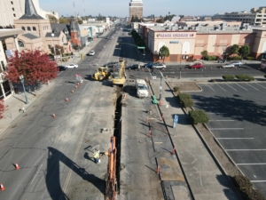 A 10-block stretch of Minor Ave from Center St. and Aurora St. in Stockton is getting a bike- and pedestrian-friendly facelift.