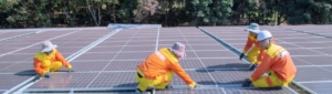 Solar Technicians Installing Solar Panels by Hoan Ngoc