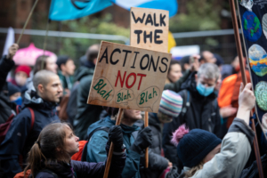 Global Day of Action, climate march through the streets of Glasgow