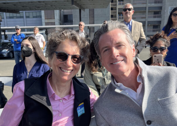 The Climate Center CEO Ellie Cohen and Governor Gavin Newsom