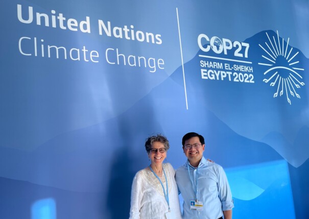 Ellie Cohen and Vincent Wiraatmadja at COP 27