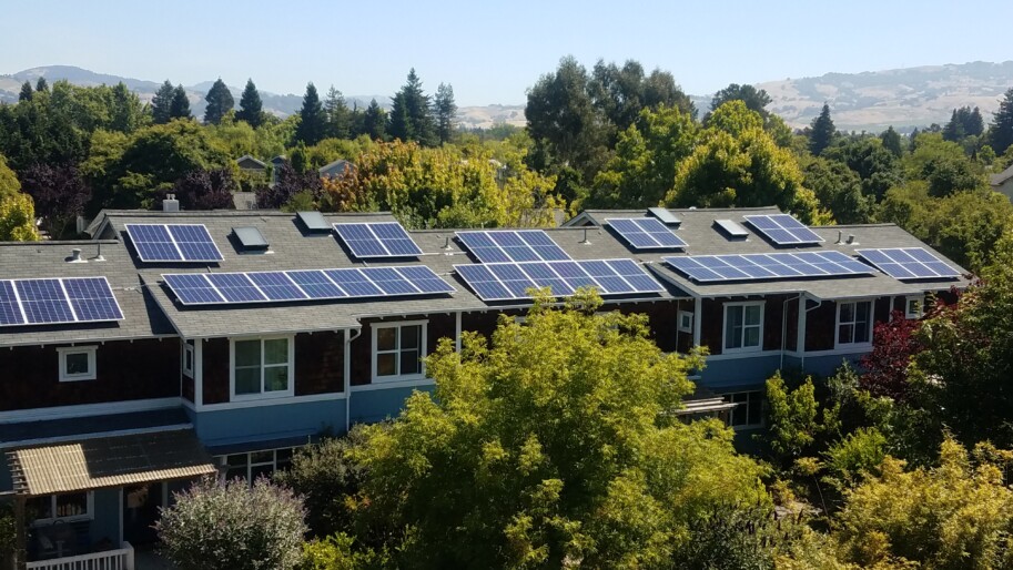 Solar array on condos