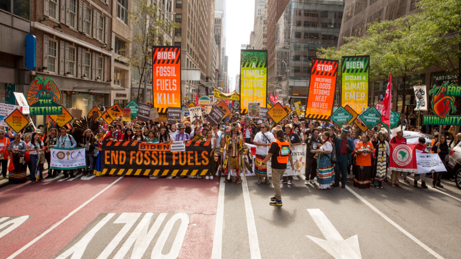 End Fossil Fuels March in NYC, September 17, 2023. Photo: Survival Media Agency