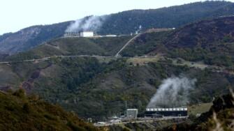 The Geysers geothermal field in the Mayacamas Mountains (pictured here) produces the most geothermal energy of any region in the world. Photo by David A. Hofmann / Flickr.