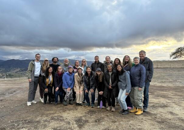 CEO Ellie Cohen (center) and The Climate Center's staff at their annual retreat in October of 2025 at Paicines Ranch. Photo by The Climate Center.