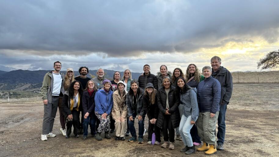 CEO Ellie Cohen (center) and The Climate Center's staff at their annual retreat in October of 2025 at Paicines Ranch. Photo by The Climate Center.